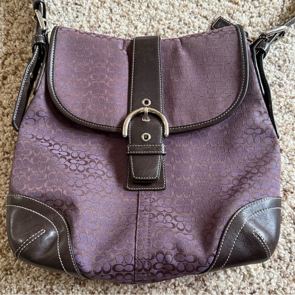 Elegant Purple and Brown Women's coach Crossbody - Picture 1 of 9